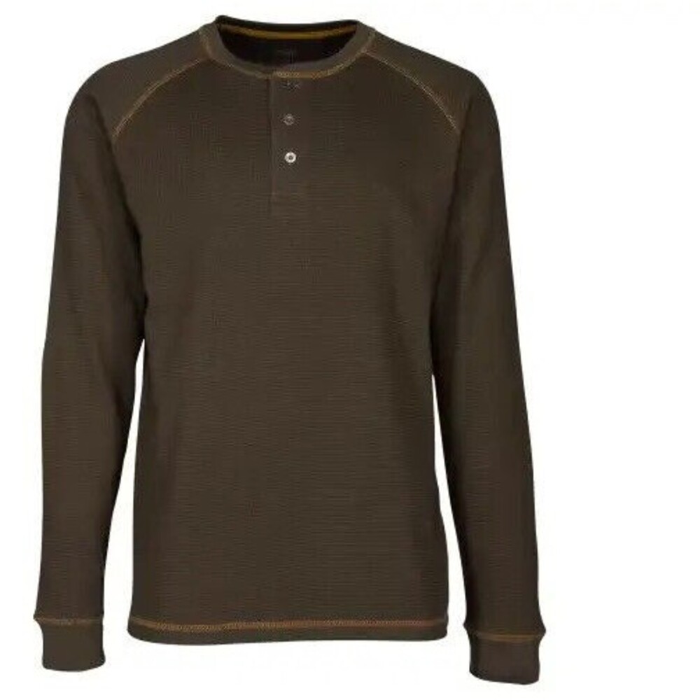 RedHead Bass Pro Shops Mens 3XL Thermal Shirt Waffle Knit Long Sleeve Henley Top